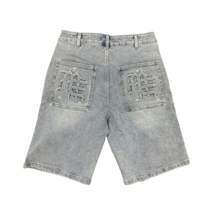 Mixed Emotion Paisley Denim Blue Shorts