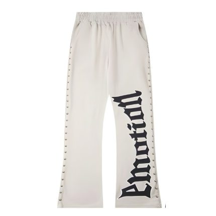 Mixed Emotion White Crown Sweatpant