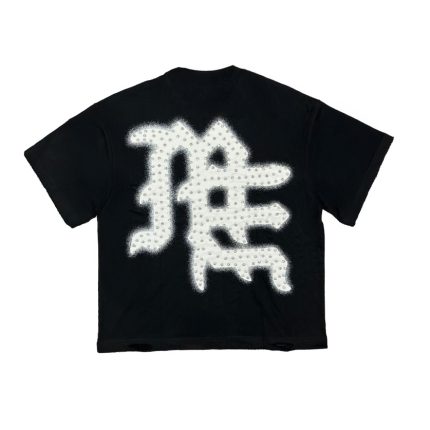 Mixed Emotional Black Rhinestone Shirt