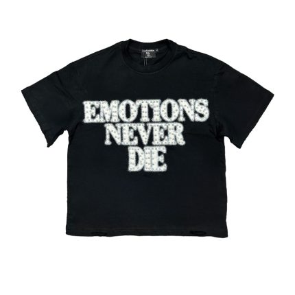 Mixed Emotional Black Rhinestone Shirt