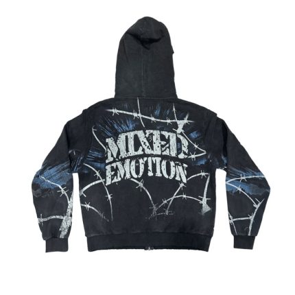 Mixed Emotional Brand Acid Black Hoodie