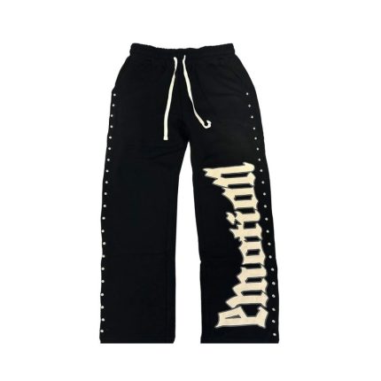 Mixed Emotional Brand Black Crown Sweatpant