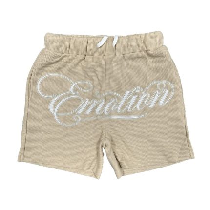 Mixed Emotional Brand Cream Signature Shorts