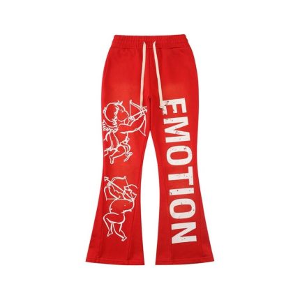 Mixed Emotional Brand Red Flare Sweatpant
